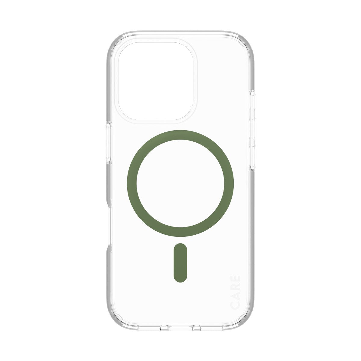 CARE by PanzerGlass® Flagship Case Transparent Urban Combat m. Grün MagSafe iPhone 16 Pro
